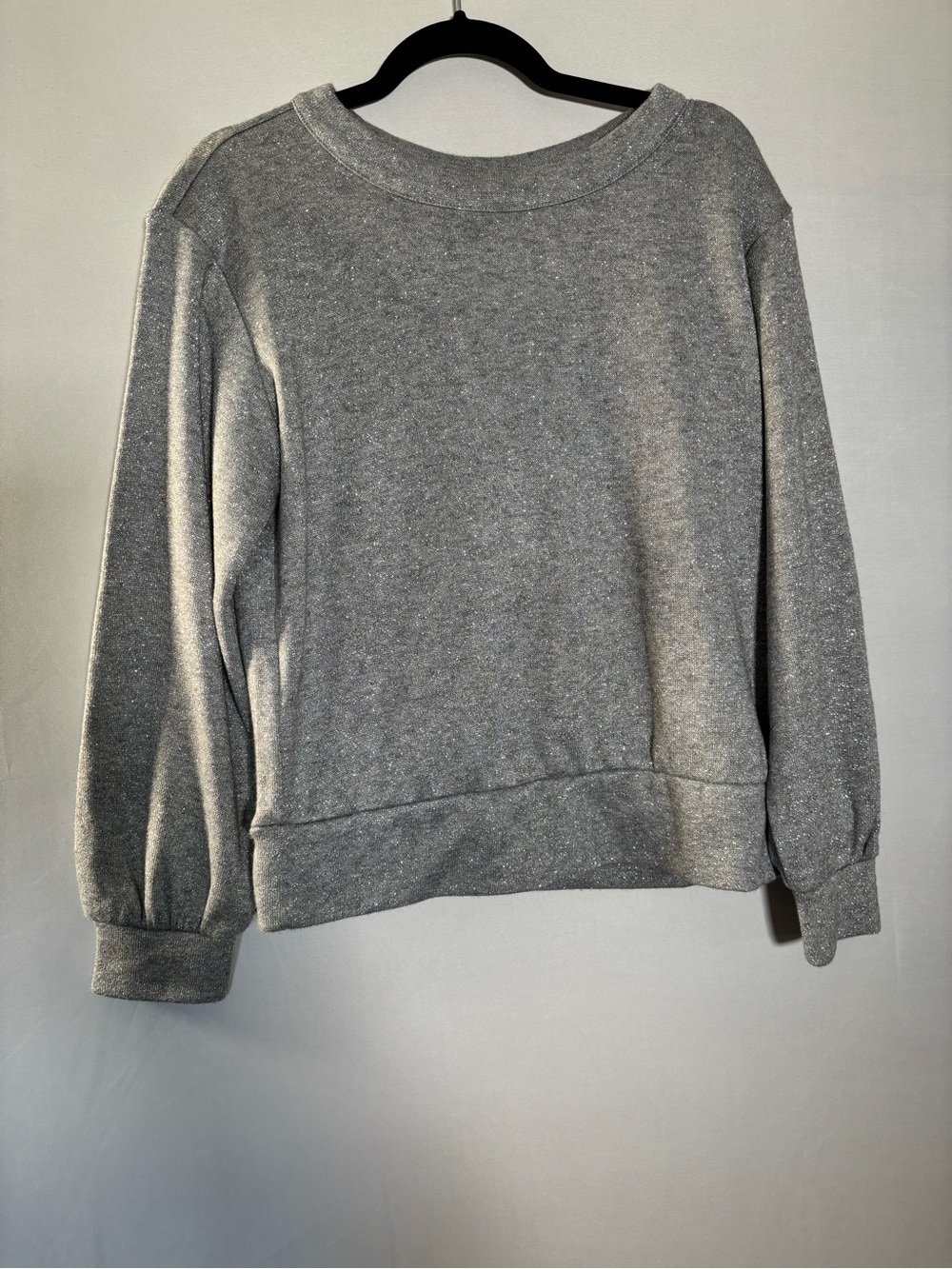 Women's Sparkle Crewneck Sweater - Gray Size Large NWT